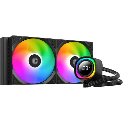 Система водяного охлаждения ID-COOLING FX240 TD, LCD, 4-pin, ARGB, 120мм, черный, retail