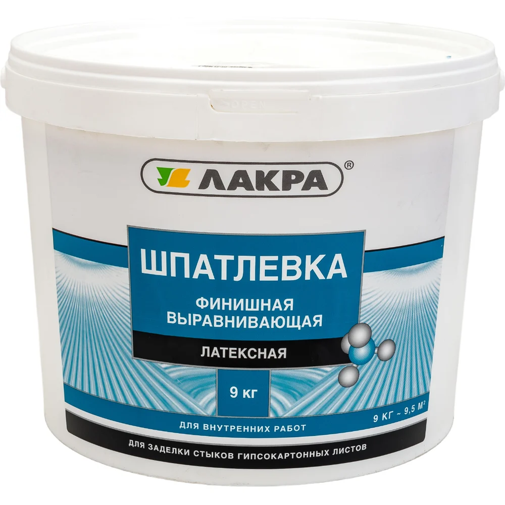 Латексная финишная выравнивающая шпатлевка для гипсокартона ЛАКРА 90005285929