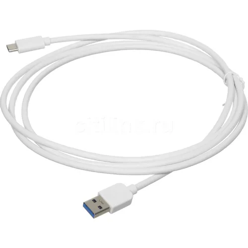 Кабель Buro USB Type-C (m) - USB (m), 1.8м, 3A, белый [bu-usb3.2-ac-1.8mw]