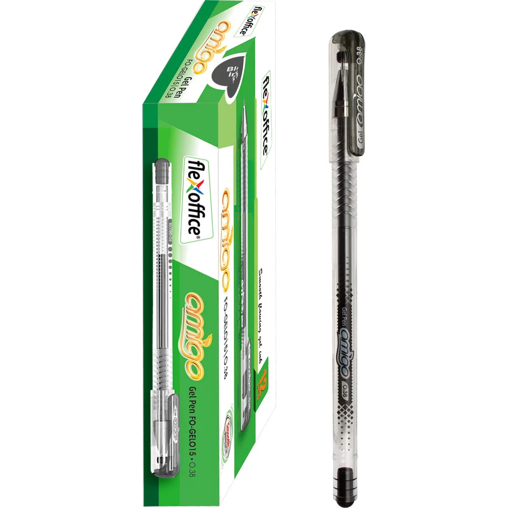 Гелевая ручка Flexoffice amigo FO-GEL015 BLACK
