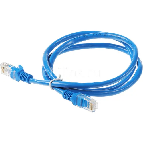 Патч-корд PREMIER PP6U-1M/B литой (molded), UTP, кат.6, 1м, 4 пары, 24AWG, алюминий омедненный, многожильный, синий