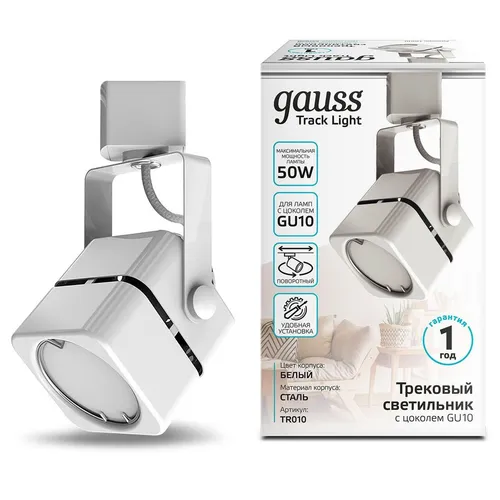 Светильник GAUSS TR010, белый