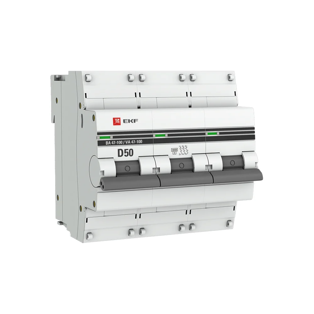 Автоматический выключатель EKF ВА 47-100 PROxima mcb47100-3-50D-pro
