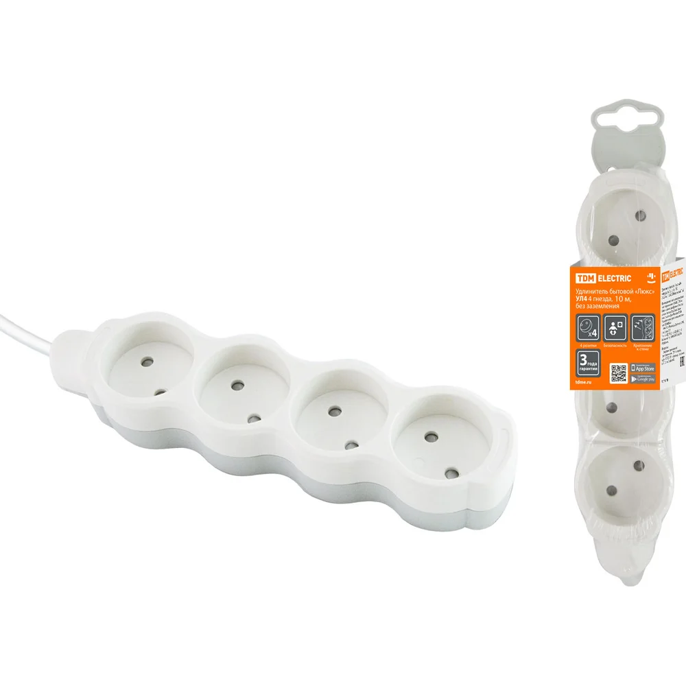 Бытовой удлинитель TDM ELECTRIC Люкс УЛ4 SQ1303-0189