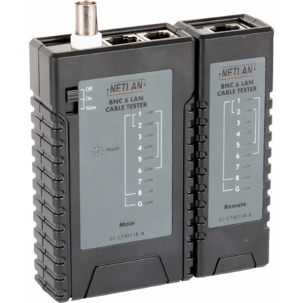 Кабельный тестер NETLAN RJ45, RJ12, RJ11, BNC EC-CT4511B