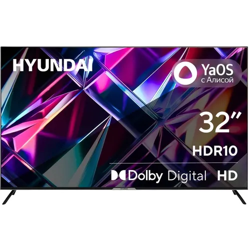 32" Телевизор Hyundai H-LED32BS5003 HD, СМАРТ ТВ, YaOS, черный