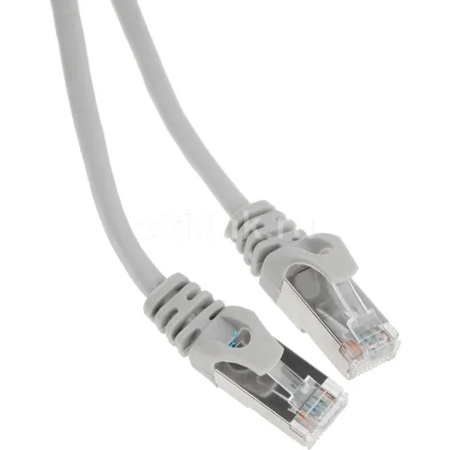 Патч-корд PREMIER PP22-5m литой (molded), FTP, кат.5E, 5м, 4 пары, 26AWG, алюминий омедненный, многожильный, серый