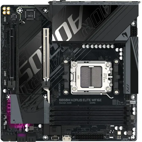 Материнская плата Gigabyte B850M AORUS ELITE WIFI6E, Socket AM5, AMD B850, mATX, Ret