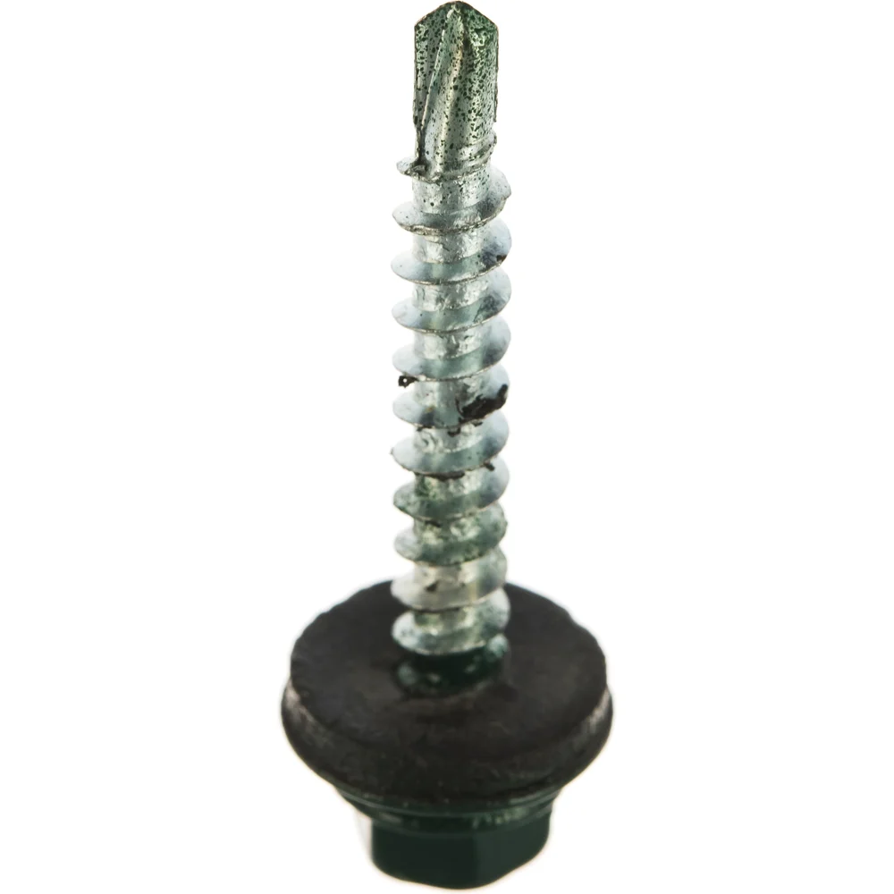 Кровельный саморез качественный крепеж 4,8/35 RAL600550 зеленый мох (50 шт.) 0200105