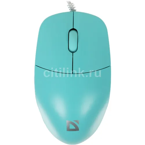 Мышь проводная Defender Azora MB-241, оптическая, USB, 1200dpi, голубой [52243]
