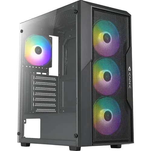 Корпус ATX AZZA Fighter, Midi-Tower, без БП, черный [csaz-290 fighter]