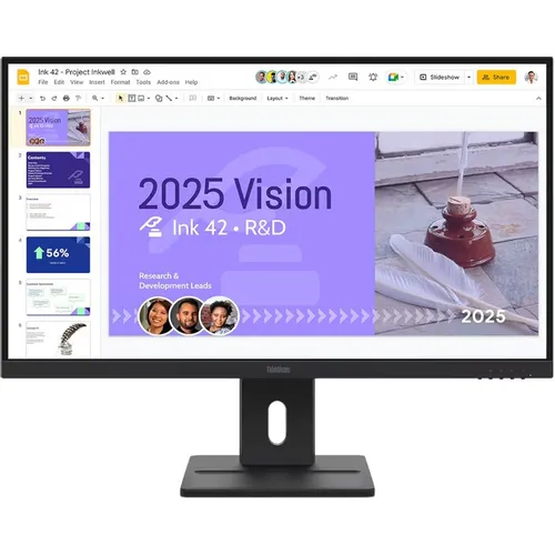 27" Монитор Lenovo ThinkVision E27Q-40, 2560x1440, IPS, 100Гц, 2хHDMI, 1хDP, черный [64bdgat4uk]