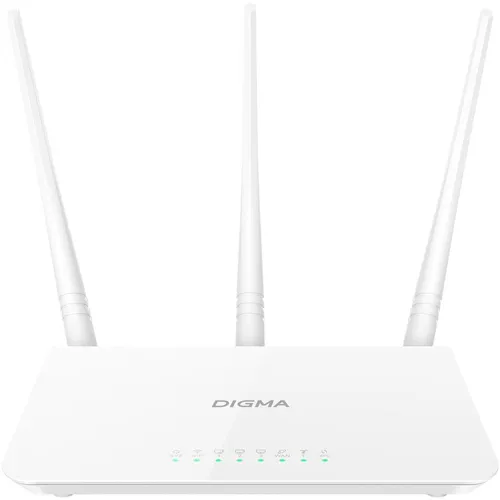 Wi-Fi роутер Digma DWR-N302, Wi-Fi 4, N300, 2.4ГГц, 3 LAN, белый