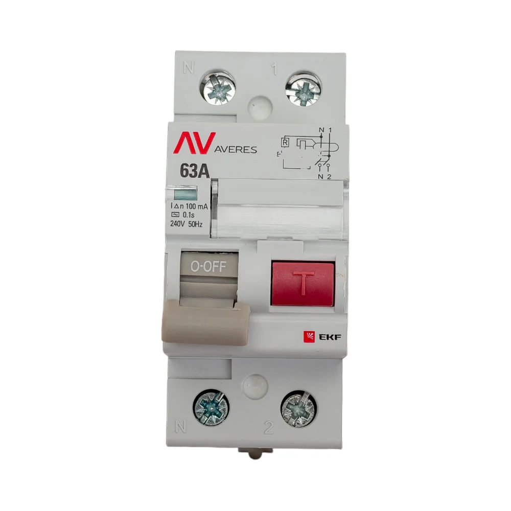 Устройство защитного отключения EKF AVERES rccb-2-63-100-ac-av