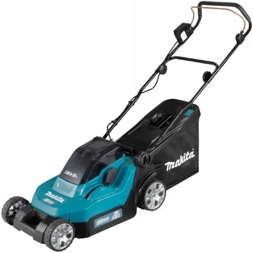 Газонокосилка аккумуляторная Makita DLM382PM2, 38см, несамоходная, 4Ач, с ЗУ