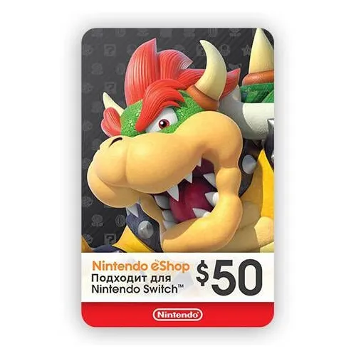 Пополнение игровой валюты Nintendo eShop 50 USD USA, регион: США