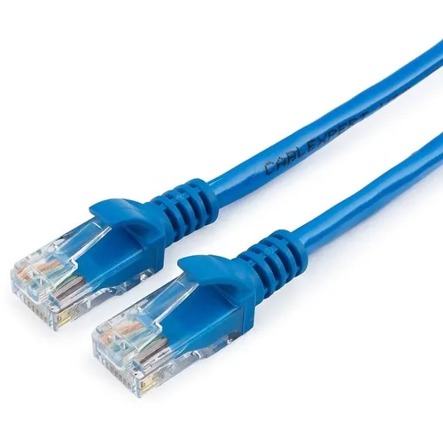 Патч-корд PREMIER PP10-5M/B литой (molded), UTP, кат.5E, 5м, 4 пары, 26AWG, 0.02мм, медь, многожильный, синий