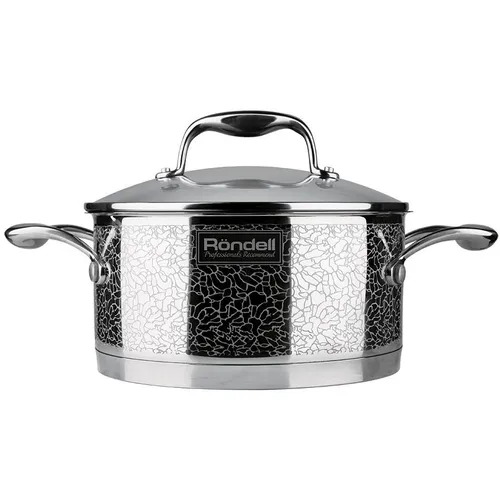 Кастрюля 3л Rondell Vintage RDS-343, нержавеющая сталь, с крышкой