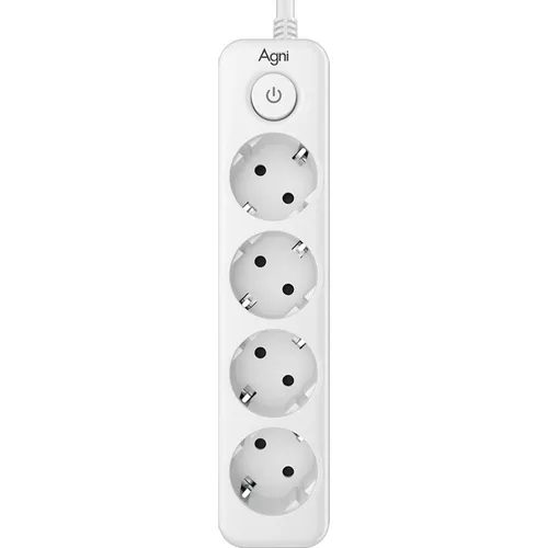 Сетевой фильтр AGNI TP-FD4E, 5м, белый [tp-fd4e-5m-white]
