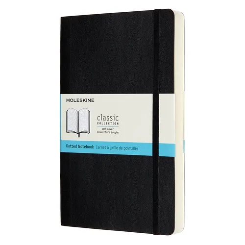 Блокнот Moleskine Classic Soft Expended, 400стр, пунктир, мягкая обложка, черный [qp619exp]