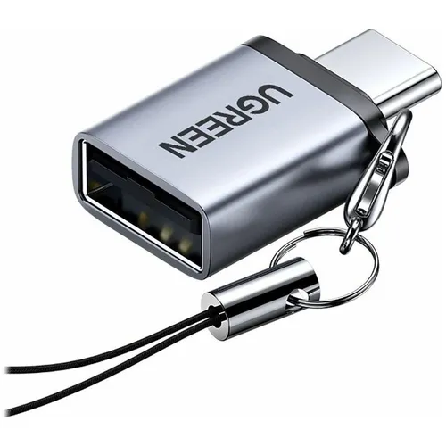 Адаптер UGREEN US270, USB Type-C (m) - USB (f), серый [50283_]