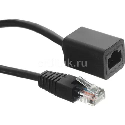 Патч-корд Buro BU-C5EXTND-2M-B UTP, кат.5E, 2м, черный