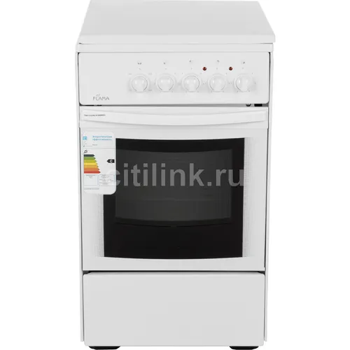 Электрическая плита Flama AE 1401 W, эмаль, белый