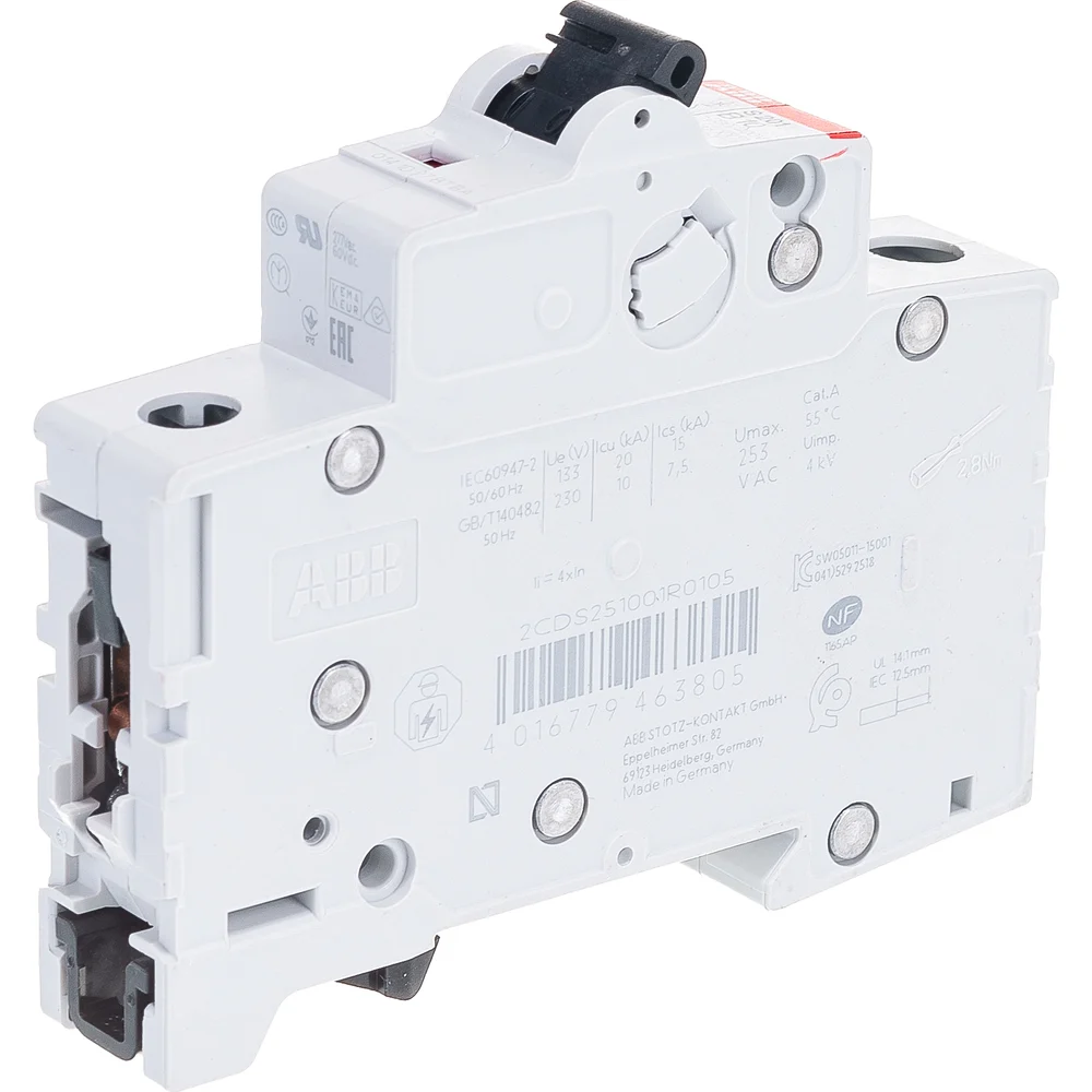 Однополюсной автоматический выключатель ABB S201 2CDS251001R0105