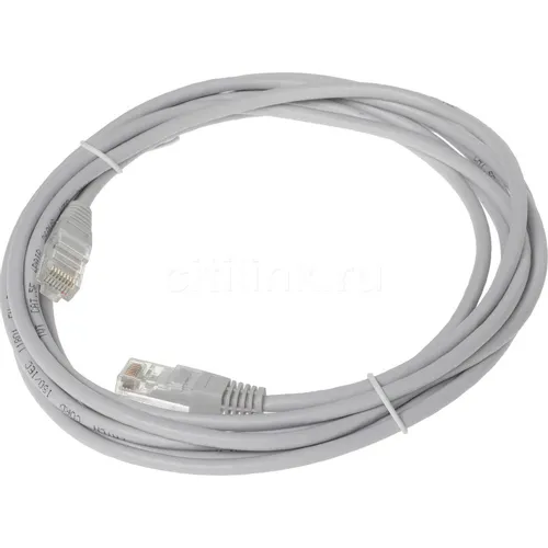 Патч-корд LanMaster вилка RJ-45, вилка RJ-45, кат.5E, ПВХ, 3м, серый [twt-45-45-3.0-gy]