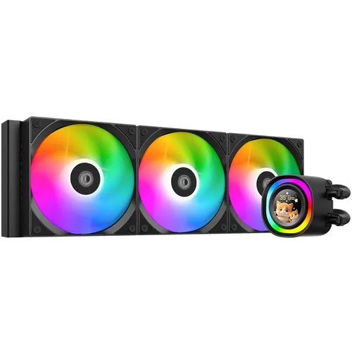 Система водяного охлаждения ID-COOLING FX360 LCD, LCD, 4-pin, ARGB, 120мм, черный, retail