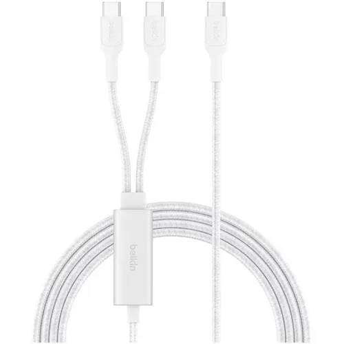 Кабель Belkin CAC004hq1.5MWH, USB Type-C (m) - USB Type-C (m), 1.5м, MFI, белый