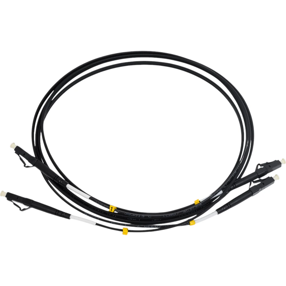 Волоконно-оптический шнур Hyperline FC-D2-50-LC/PR-LC/PR-H-2M-LSZH-BK 225288