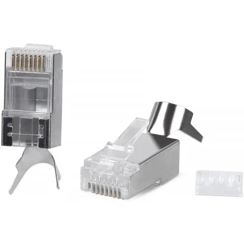 Коннектор CABEUS 8P8C-SH-C6(1.35)-TWP FTP кат.6 RJ45 серебристый 100 шт./кор.