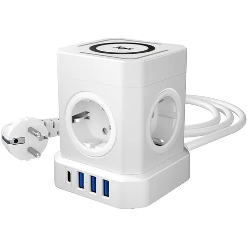 Сетевой фильтр AGNI TP-VE4U5E-C-W, 5м, белый [tp-ve4u5e-c-w-5m-white]