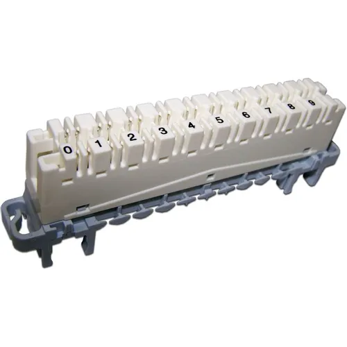 Плинт Lanmaster (TWT-LSA10P-DIS-5E) 10 пар LSA-PROFIL размык. ABS пластик белый