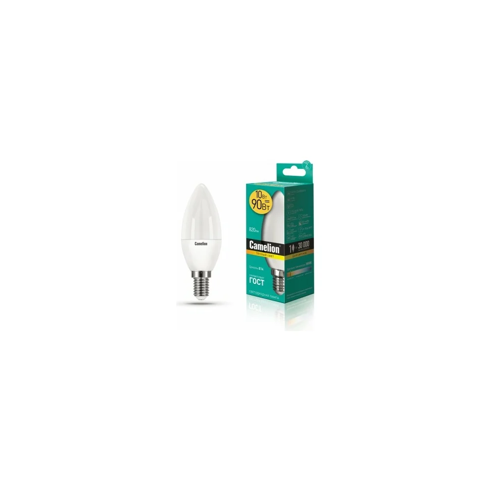 Светодиодная лампа Camelion LED10-C35/830/E14 13559