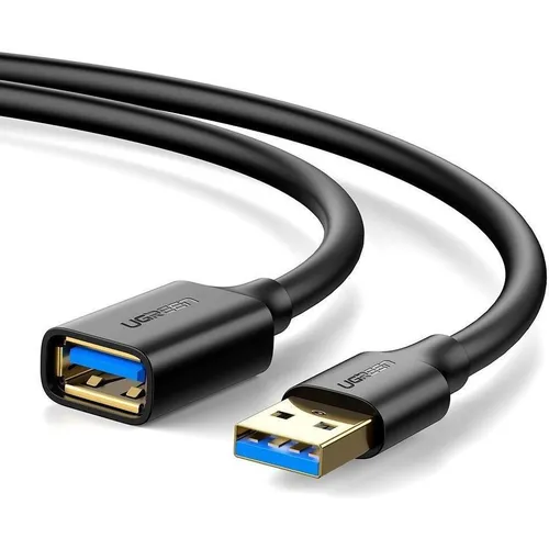 Кабель-удлинитель UGREEN US129, USB 3.0 A(f) - USB 3.0 A(m), ферритовый фильтр , 0.5м, черный [30125]