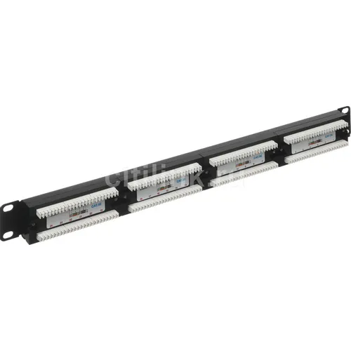Патч-панель NTSS (NTSS-PP-1U-24-UTP-RJ45-5E-D) 19" 1U 24xRJ45 кат.5E UTP