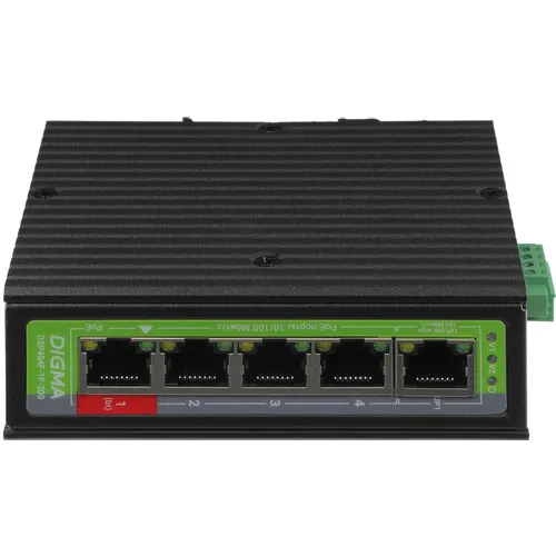Коммутатор Digma DSP404F-1F-200, неуправляемый