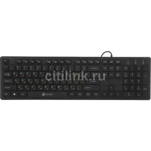 Клавиатура Oklick 520M2U, проводная, USB, мембранная, черный [1061587]