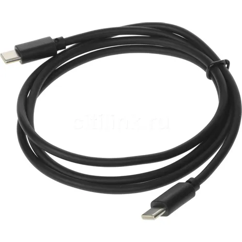 Кабель Buro USB Type-C (m) - USB Type-C (m), 1м, 3A, черный [pd15w]
