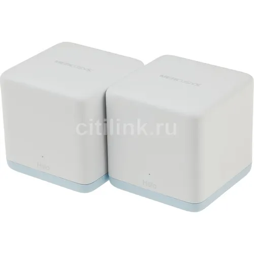 Бесшовный Mesh роутер MERCUSYS Halo H30(2-pack), Wi-Fi 5, AC1200, 2.4/5ГГц, 2 WAN/LAN, белый, 2 шт. в комплекте