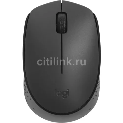 Мышь беспроводная Logitech M170, радио, оптическая, USB, 1000dpi, серый и черный [910-004646]