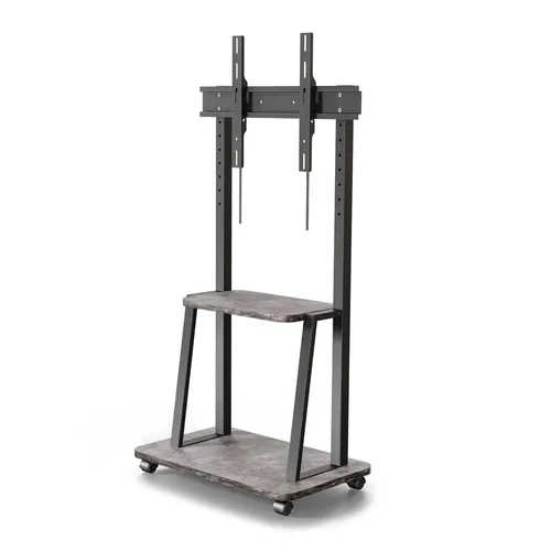 Стойка для телевизора Holder PR-108, 32-65", напольный, мобильный, черный/керамика