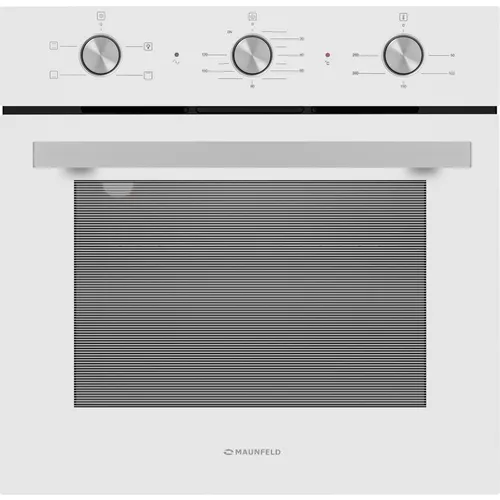 Духовой шкаф электрический MAUNFELD AEOC6040W, 60л, дверца с 3 стеклами, белый