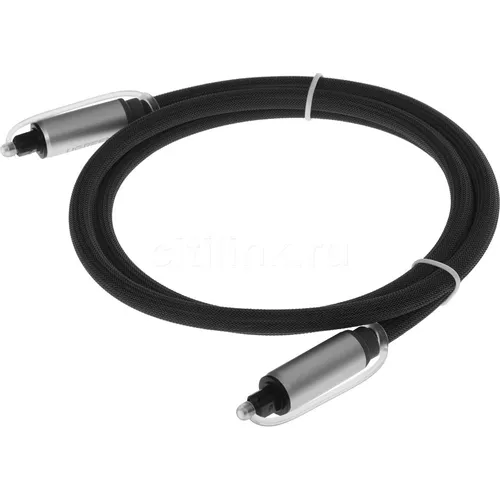 Кабель UGREEN AV108, Toslink (m) (прямой) - Toslink (m) (прямой), GOLD , ферритовый фильтр , 1м, черный [10539]