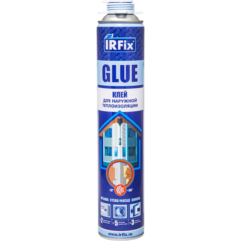 Профессиональный монтажный клей-пена для пенополистирола IRFIX GLUE 10016
