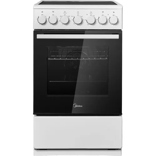Электрическая плита Midea MFO-M4E20T6E(WH), стеклокерамика, электрическая, без крышки, белый/черный