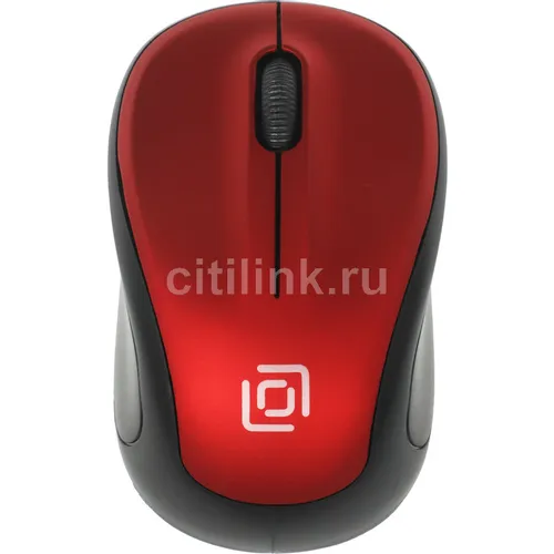 Мышь беспроводная Oklick 665MW, радио, оптическая, USB, 1600dpi, черный и красный [1025135]