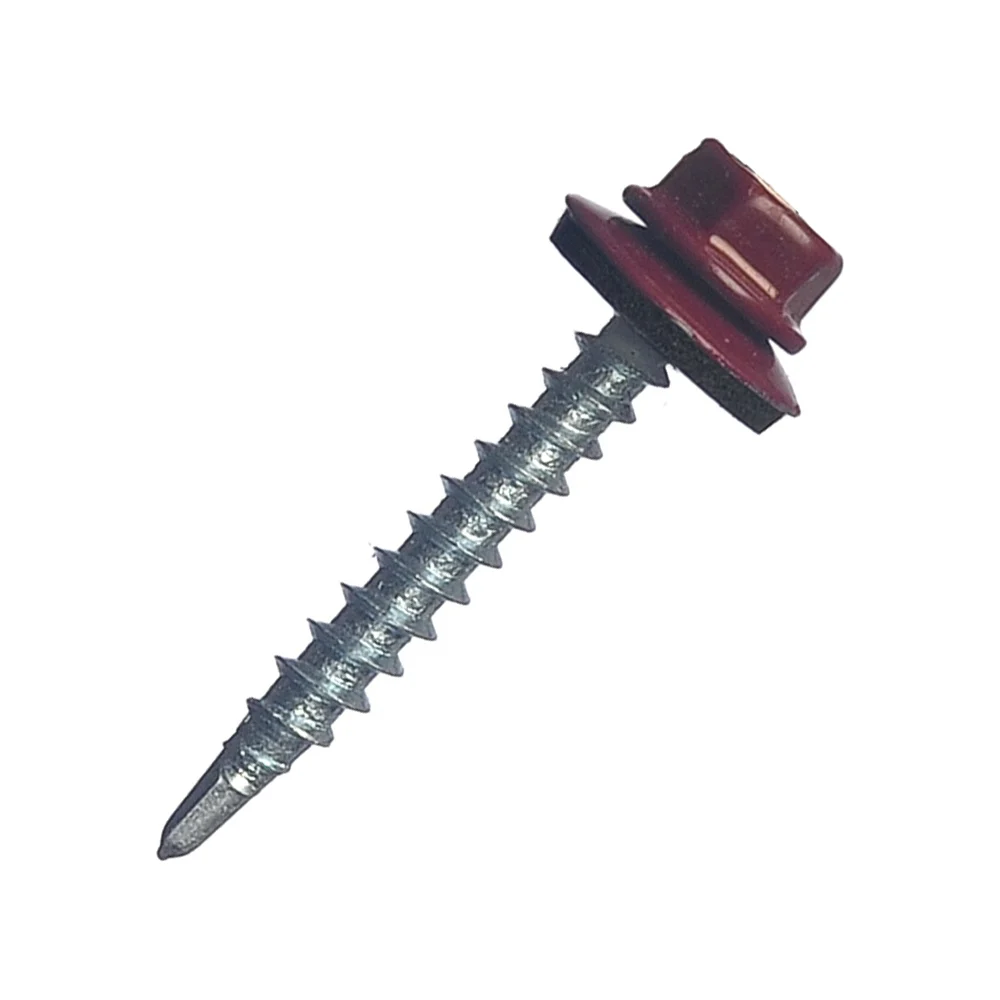 Кровельный саморез МЕТАЛЛСЕРВИС 4.8x35 RAL 3005 200 шт. 1220558